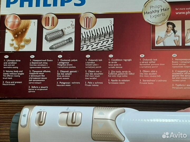 Фен-щетка вращающаяся в обе стороны philips