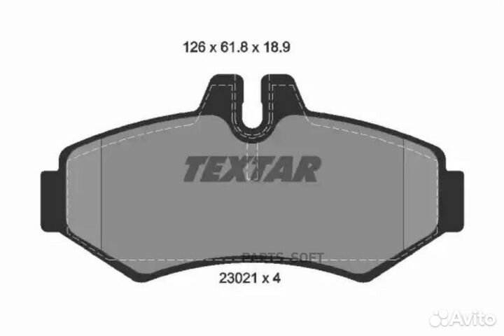 Textar 2302101 Колодки задние с противошумной пластиной Q+ mercedes-benz puch volkswagen textar 2302