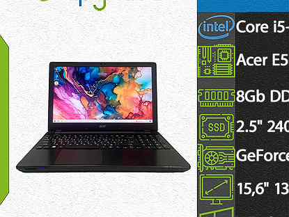 Ноутбук 15,6" Acer Core i5-4210U/8Gb/SSD 240Gb/GT