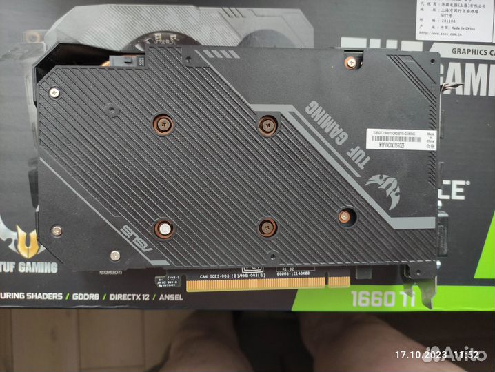 Asus GeForce GTX 1660 Ti 6Gb