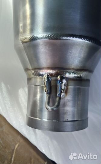 Глушитель прямоток на Honda super cub AA04