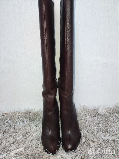 Сапоги трубы натуральная кожа