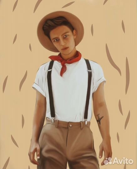 Арт, рисунок, портрет, картина, логотип