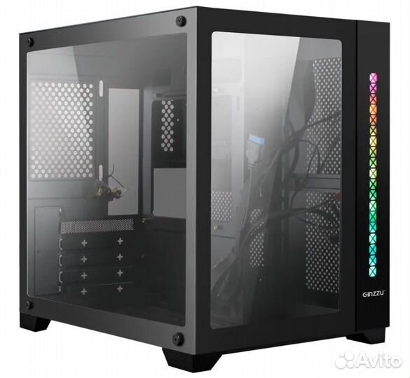 Корпус для пк Ginzzu V300 mATX кубик. Новый