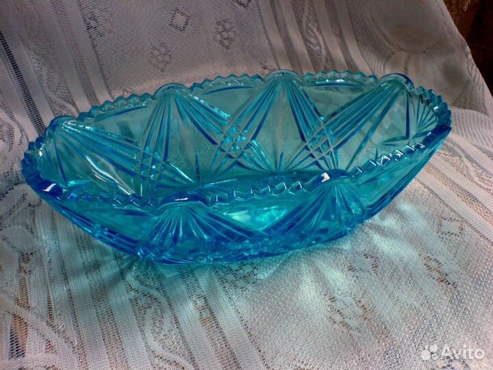 Салатники сахарница синее стекло СССР