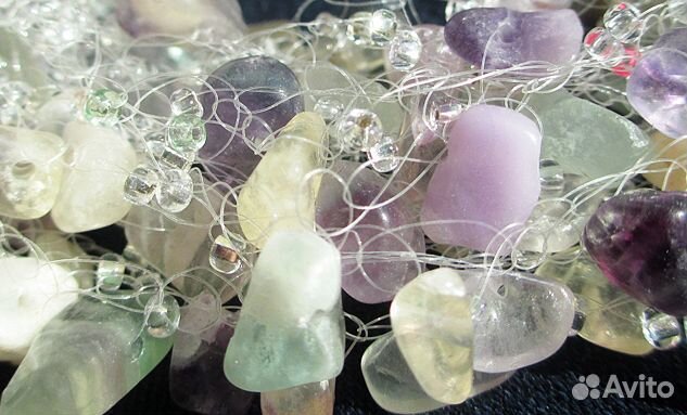 Браслет Флюорит Воздушка. Ручная работа