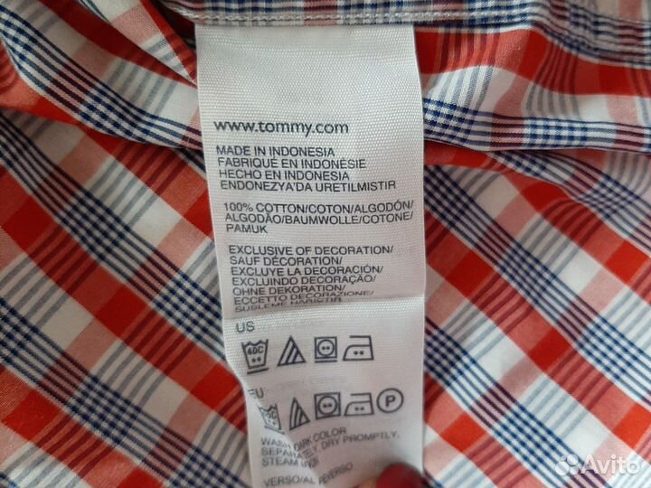 Рубашка мужская Tommy hilfiger 44, 17 1/2 воротник