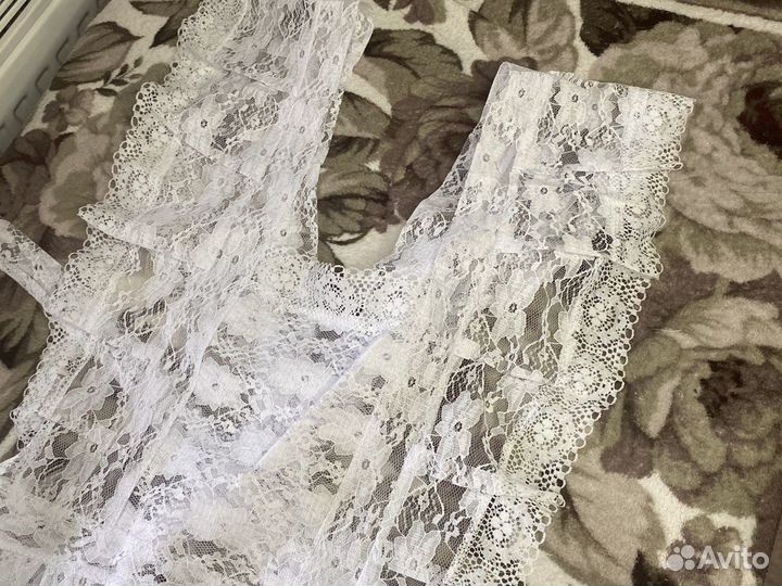 Белый школьный фартук