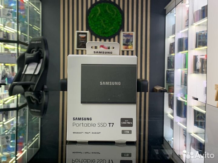Внешний SSD Samsung T7 1 тб, USB 3.2 Gen 2 Type-C