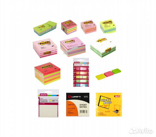 Бумага для заметок с липким краем, стикеры