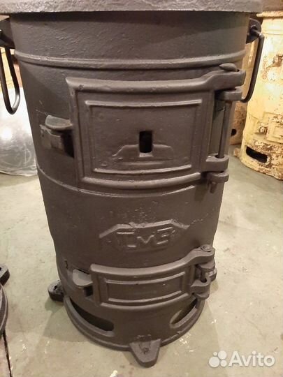 Буржуйка чугунная печь под казан дровяная