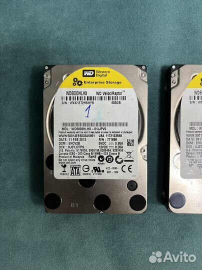 Жесткие серверные диски WD 600 гб WD6000hlhx