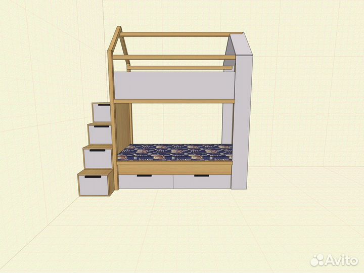 Двухярусная детская кровать новая