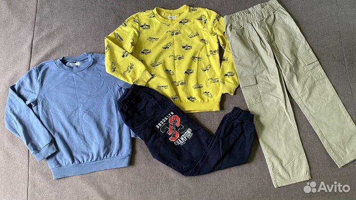 Одним пакетом вещи на мальчика на рост 140 см