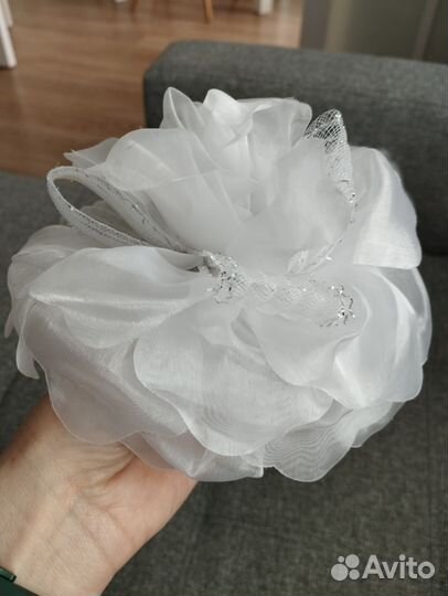 Банты для волос белые