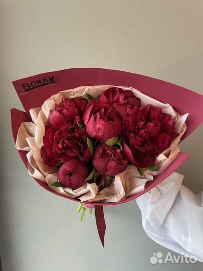 Букет цветы пионы