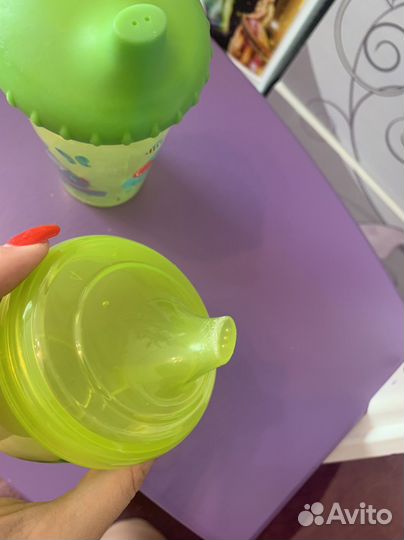 Поильник с крышкой зеленый Fisher Price