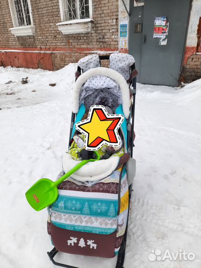 Детские санки с колесами