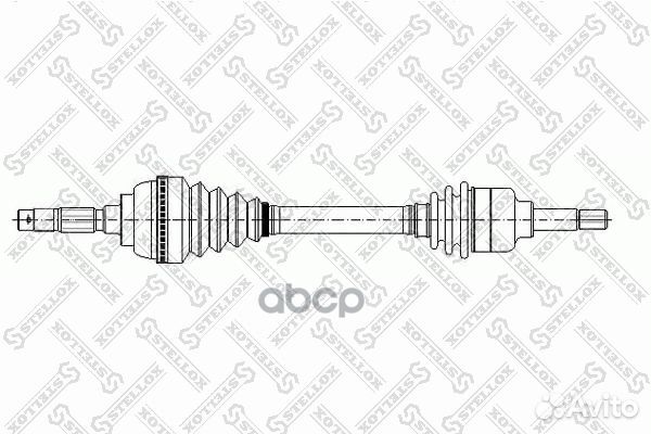 158 1009-SX привод левый 655mm, 21659 Peugeot