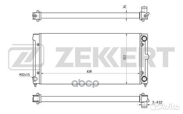 Радиатор охл. дв. VW Passat III IV 88- mk-1034