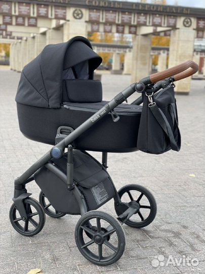 Roan Коляска 2 в1 Bass Next короб + прогулка Black