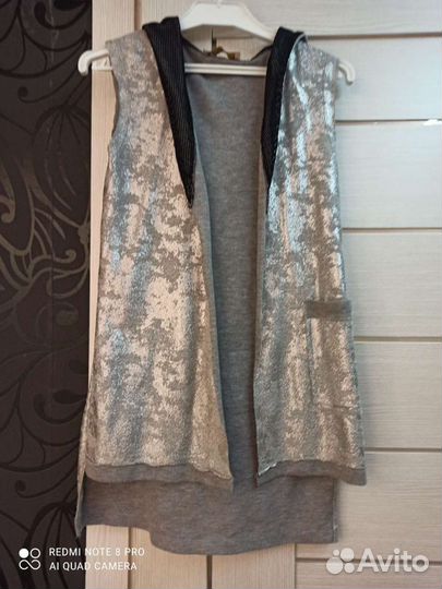 Кардиганы для девочки 140 без рукавоа