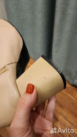 Ботильоны zara кожа 38