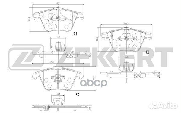 Колодки торм. диск. передн. Ford Focus II 05