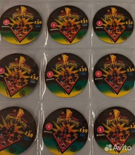 Фишки power rangers ренджеры caps кэпсы