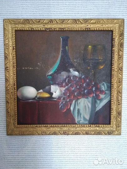 Натюрморт. Живопись масло, н/х. Винтаж