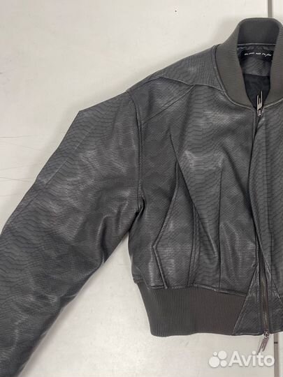 Кожаный бомбер y2k blind no plan