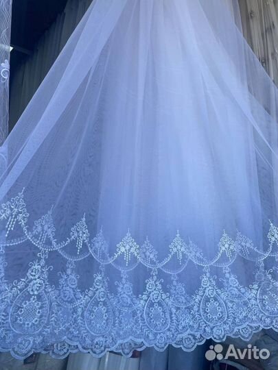 Тюль с вышивкой турция