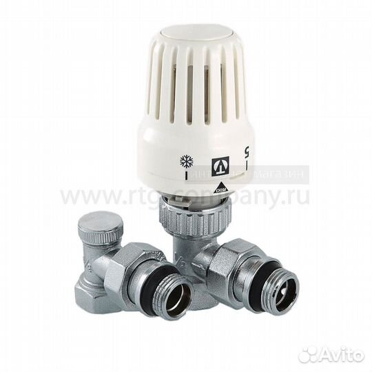 Комплект термостатический угловой 1/2