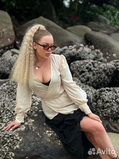 Хвост шиньон натуральный