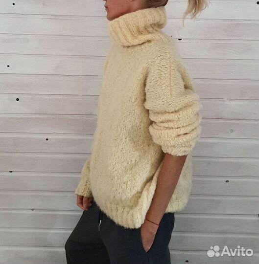 Свитер альпака ручной вязки оверсайз