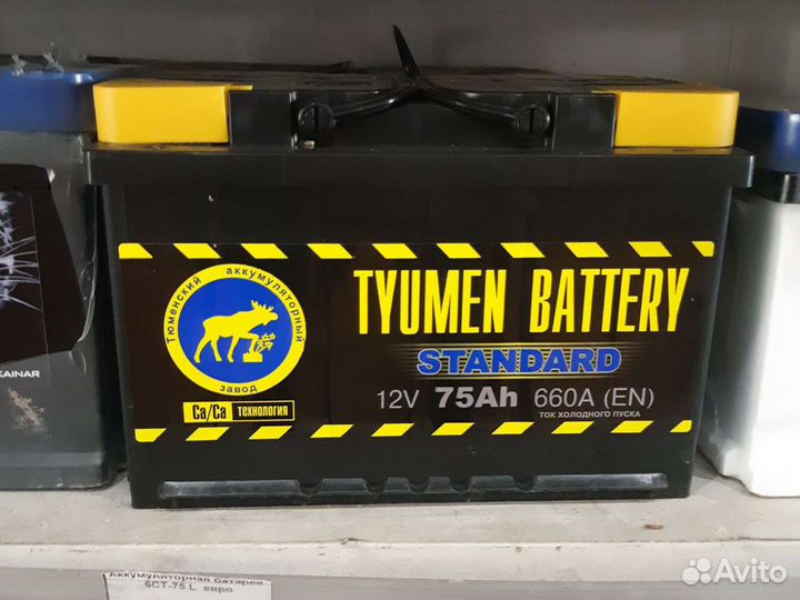 Аккумулятор 6ст-75 L Standard г.Тюмень рос