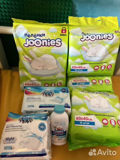Пеленки joonies прокладки послеродовые присыпка