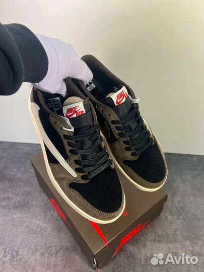 Кроссовки Travis Scott x Air Jordan 1 Low Mocha S