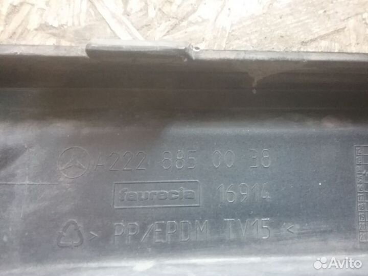 Юбка заднего бампера Mercedes Benz S-klasse W222 S