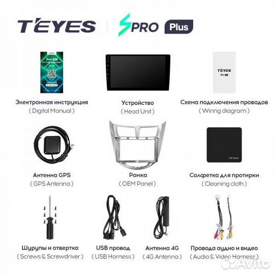 Магнитола Teyes spro Plus 4/64 Hyundai Solaris 1