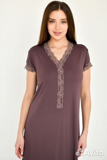 Оптом. Сорочка Одри - коричневый