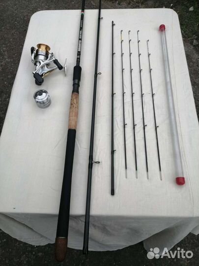 Фидерное удилище с катушкой