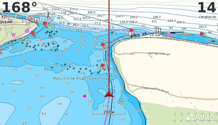 Карта Байкала и Иркутского вдхр - Android