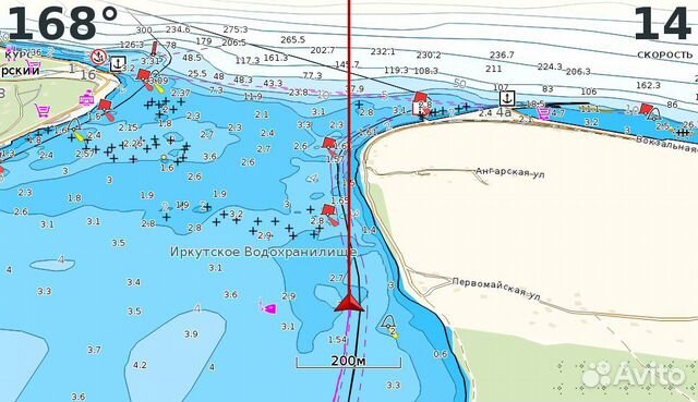 Карта Байкала и Иркутского вдхр - Android