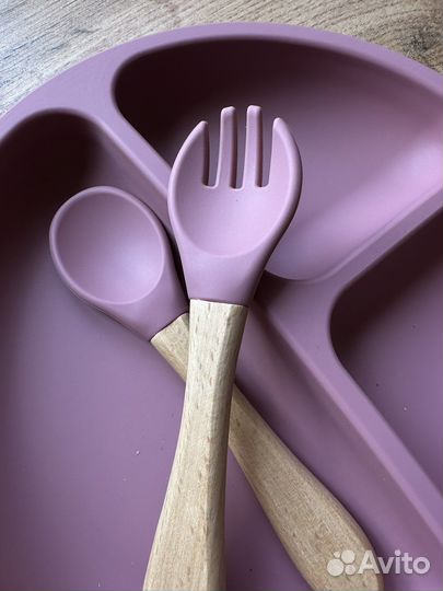 Посуда силиконовая детская 2 цвета