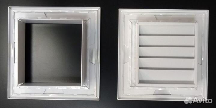 Решетка вентиляционная переточная рп 100*100 мм