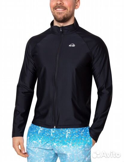 Мужская лайкровая куртка на молнии с длинным рукав