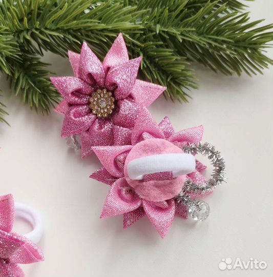 Резинка для волос. Снежинка. Украшение причёски