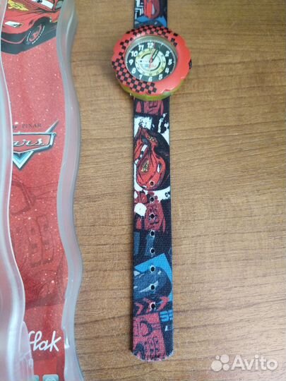 Часы swatch flik flak детские Тачки Cars pixar