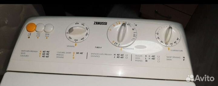 Вертикальная стиральная машина zanussi